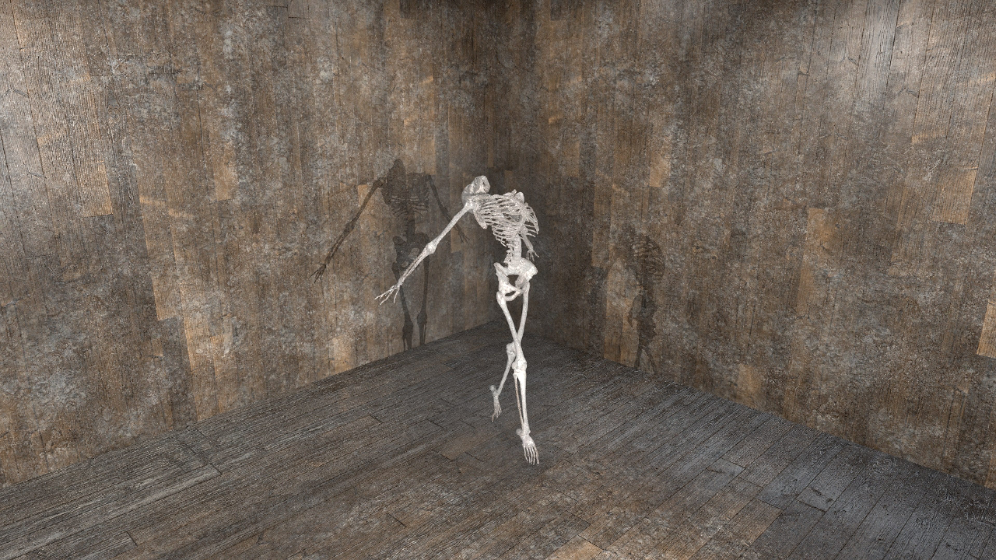 Skeleton in the center