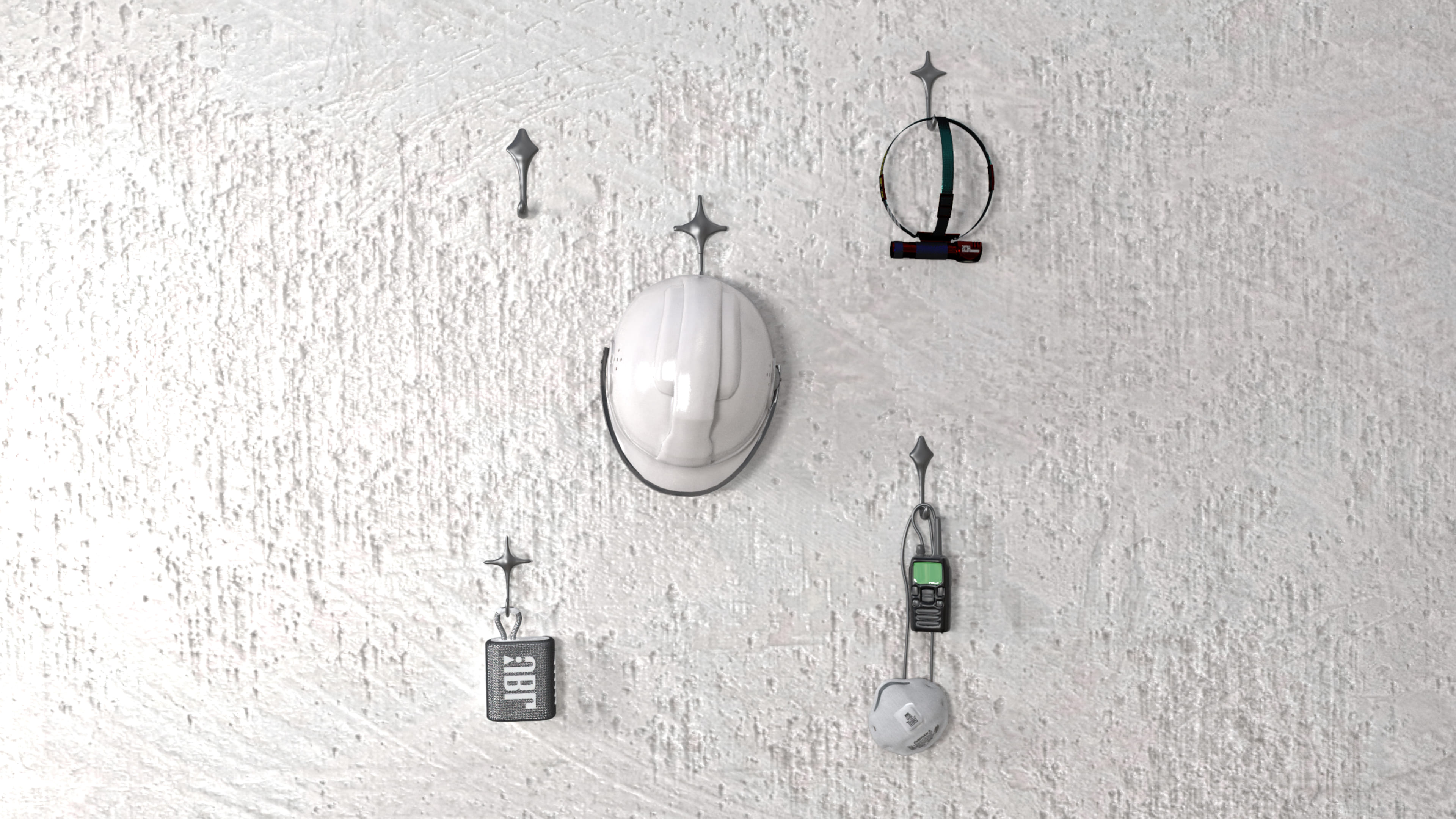 Wall with items