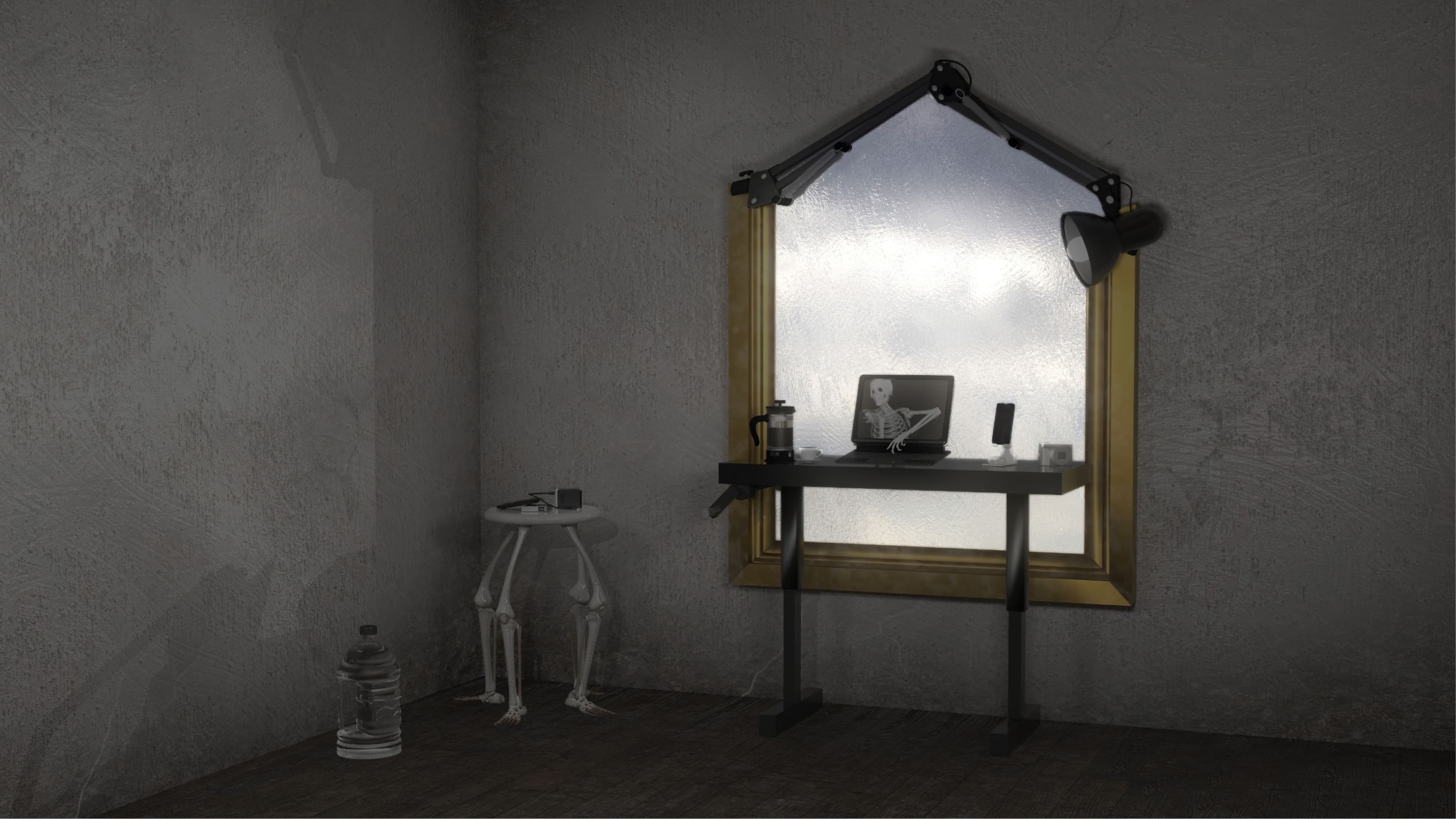 Room with a table (highlight on window)