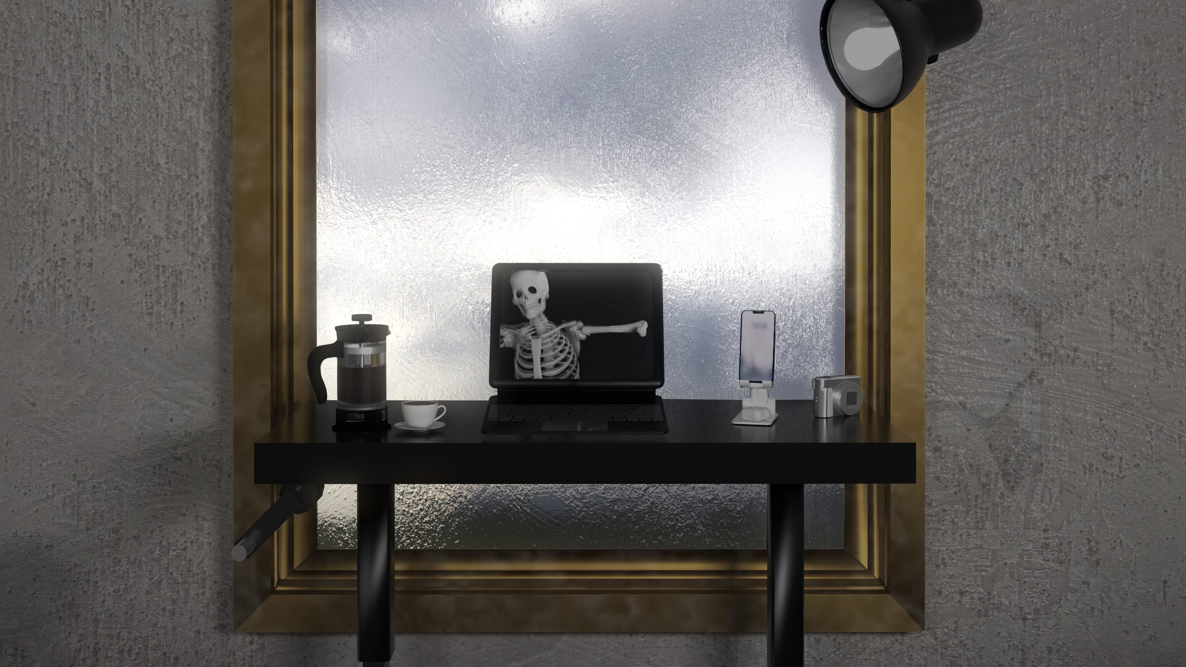 Room with a table (highlight on window)